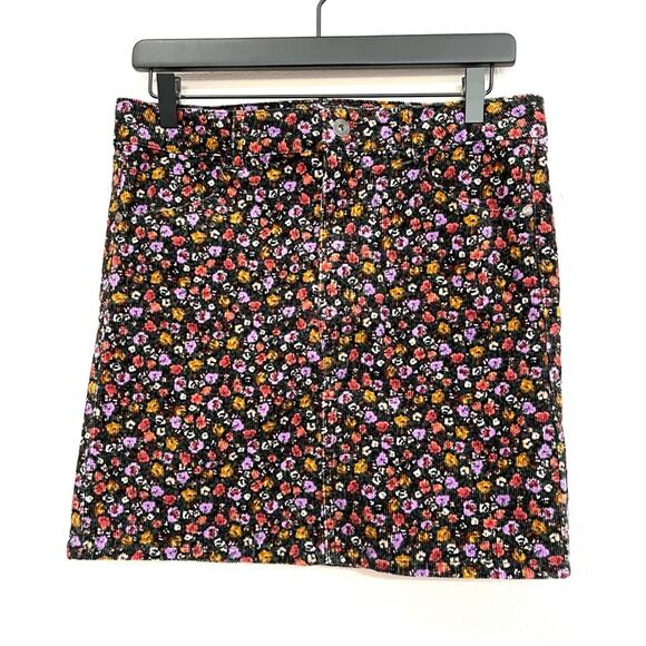 Art Class Floral Print Adjustable Waist Corduroy Pockets Skirt - Girls XXL 18 - Picture 1 of 11